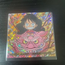 One Piece Bandai hologram sticker Monkey D Luffy Momo no Suke character decal
