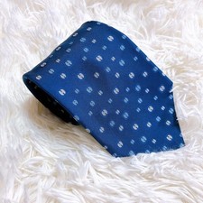 HERMES H Logo Silk Tie Navy Blue Pattern Authentic Classic Premium Edition