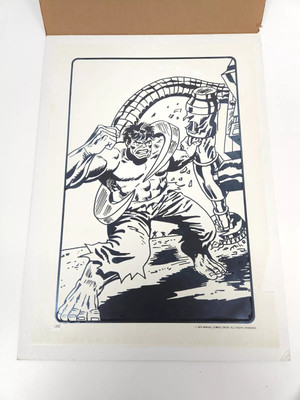 Vintage Original Incredible Hulk Bromide For Colouring Book Artwork John Romita