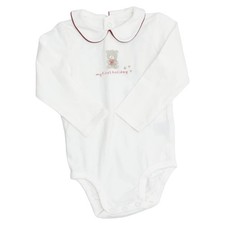 H&M, body, taille : 74, blanc, coton bio, imprimé, unisexe (enfants) #xAM
