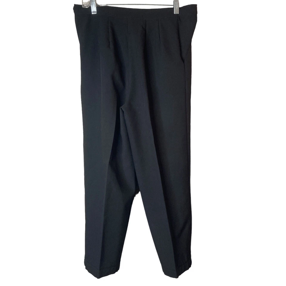 Pantalones Liz Baker para mujer talla 8 negro vestido de carrera plisado  Foto 2 de 4
