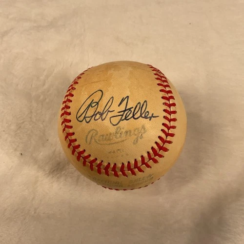 Bob Feller Signed Autographed Baseball Rawlings American League Lee MacPhail