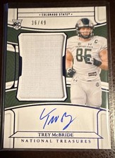 2022  NT Collegiate - Materials Signatures Trey McBride #54 Blue /49