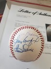 Dodger Greats Autographed Signed Baseball Ball PSA COA Lasorda Koufax Reese  — photo 2