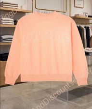 Women's Mockneck Pullover Sweatshirt - Parke Peach Orange L/XL IN-HAND       