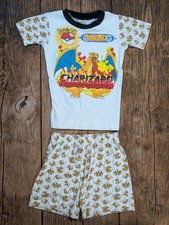 Vintage Youth Kids Pokemon Charizard Pajamas PJs Set Size 10 Shirt Pants Charman