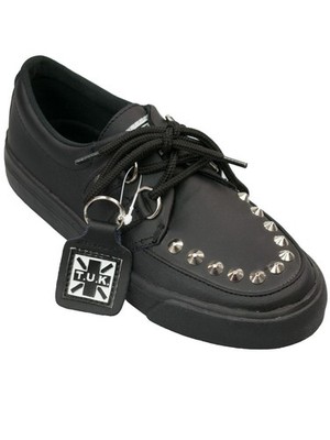 TUK Herren Damen Creeper mit Nieten Masochist Schwarz Spikes 5024