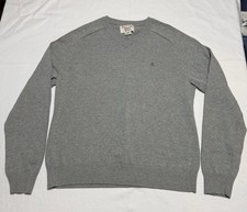Penguin Munsingwear Sweater Mens L Gray Lambswool Crew Neck Pullover Preppy Cozy