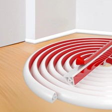 Flexible Quarter Round Molding Trim - 472in Waterproof Bendable Silicone Peel...