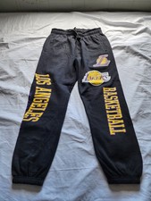 NBA Los Angeles LAKERS Fleece Lined Sweatpants Black Size Medium Is Usef