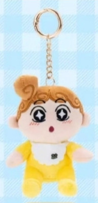 Crayon Shin-chan Official Plush Doll : Himawari 8cm Key chain Bag charm Soft