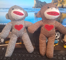 SET OF 2 Dan Dee Collectors Choice Monkey Plush BROWN GRAY Stuffed Animal
