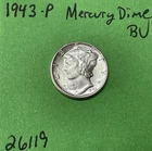 1943-P Mercury Dime 10c BU Brilliant Uncirculated US Coin See Pictures