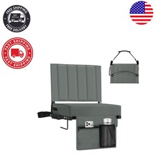 Lightweight Portable Bleacher Seat with Ergonomic Backrest - Supports 400 lbs