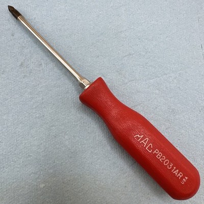 Mac Tools PB2031AR #1 Phillips Tip Screwdriver 6.5  Red Hard Handle USA