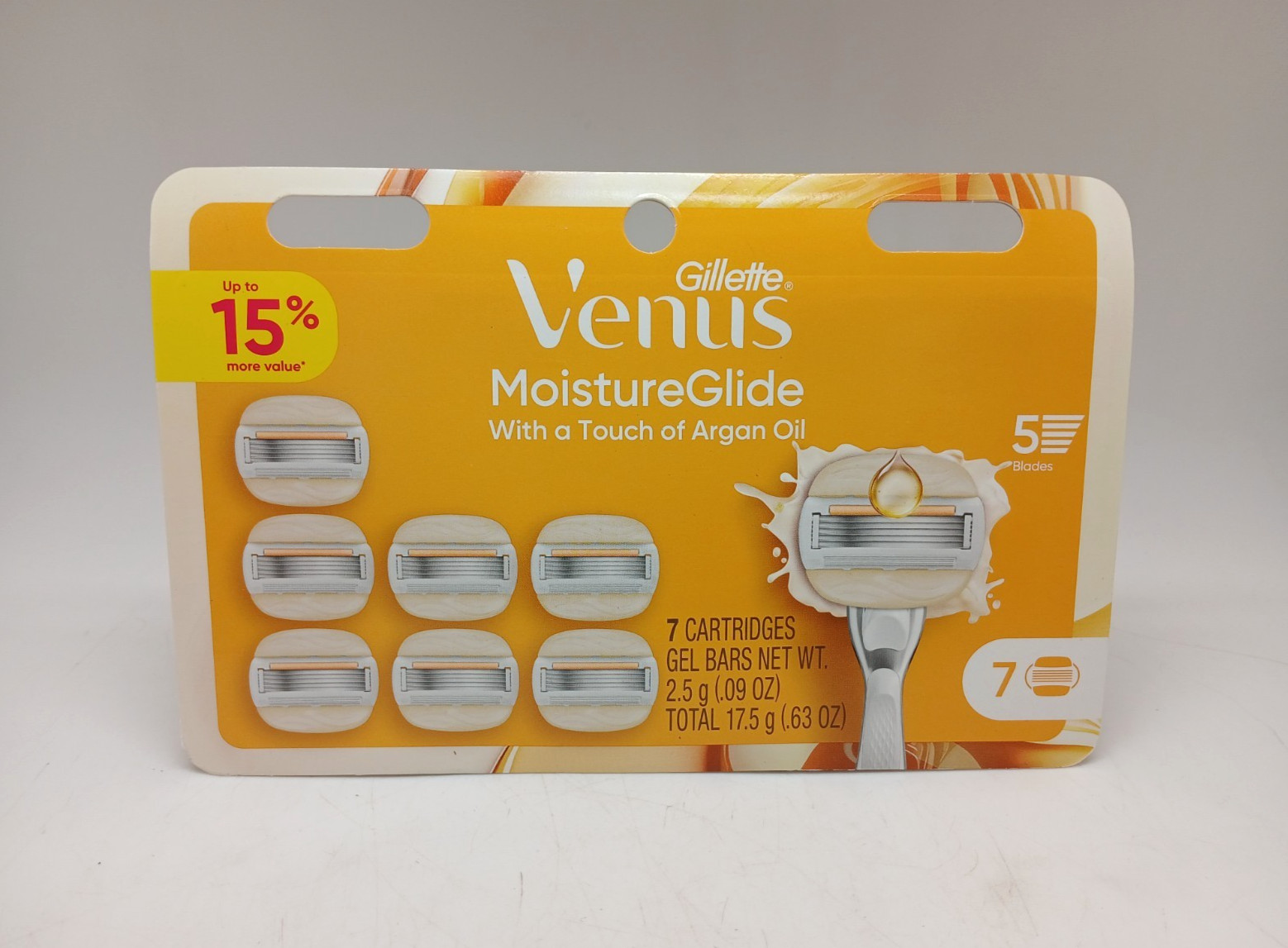 Gillette Venus Moisture Glide Women&rsquo;s Razor Blade Refills w/ Argan Oil | 7 Count