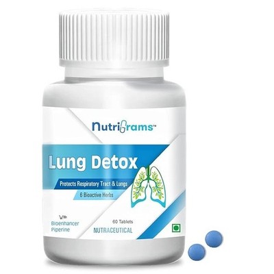 Lung Detox,100% Natural for Smokers with 7 Bioactive Herbal Extracts -60 Tablets