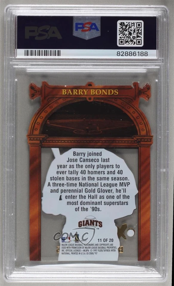 1997 EX 2000 Hall or Nothing Copper Barry Bonds #11 PSA 7 - Image 2 of 2