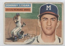 1956 Topps Johnny Logan (Gray Back) #136 0nr3