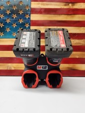 Red Milwaukee M12 Battery Holder Mount Holds QTY 4 Batteries New