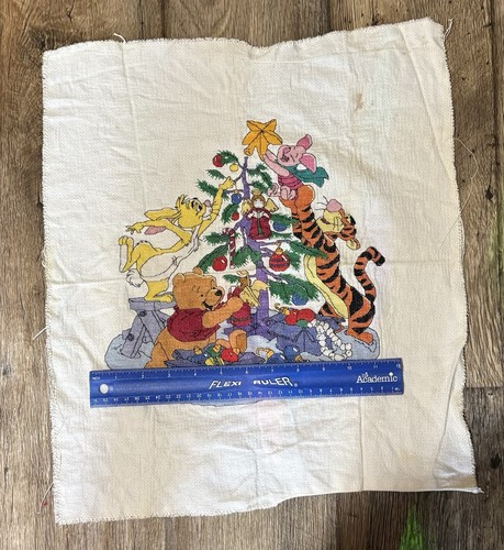 Winnie The Pooh Counted Cross Stitch Christmas Tree Trimming Completed - Picture 5 of 6