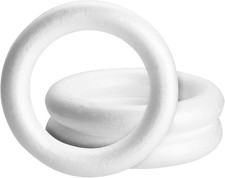 Foam Wreath Form - 12 X 12 X 2 In, Pack of 3, White - Foam Wreath Ring