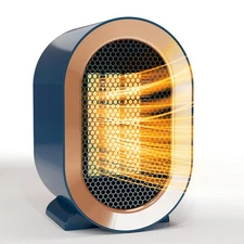 Indoor Electric Portable Space Heater, 1200W Personal Desk Heater, Fast Quiet...