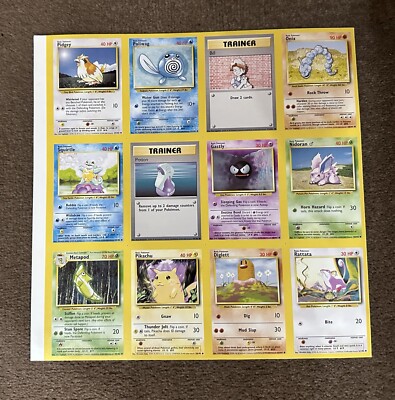 Pokemon Cropped Uncut Sheet #2