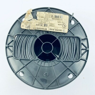 UNUSED ENCORE WIRE 187100501440 BLACK COOPER CABLE MTW/AWM/TEW 18 