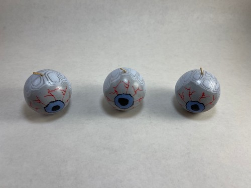 Vintage Halloween ๐ Eyeballs Glowin Candle Set x8 Horror Unlit Scary Millefiori - Picture 3 of 15