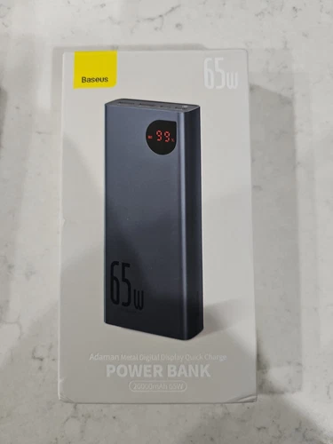 Baseus 20000mAh PD 65W USB C 4 Port Quick Charge Power Bank With Digital New