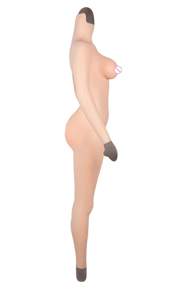 Silicone Full Bodysuit Breast Forms Vagina Suits For Crossdresser DE Cup Drag - Image 3 of 4