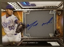 2016 Topps Strata Autographs #SA-MA Miguel Almonte Kansas City Royals RC