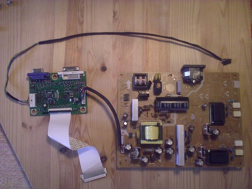 PowerBoard und VideoBoard Platinen für Monitor ASUS VW195NL mit Chassie