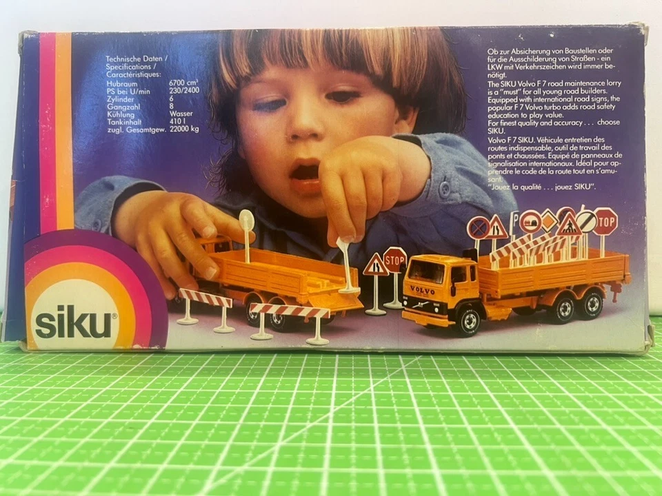 Camión de mantenimiento de carreteras SIKU 2513 Volvo F7 1:55 años 80 nuevo en caja usada nuevo de stock Foto 3 de 4