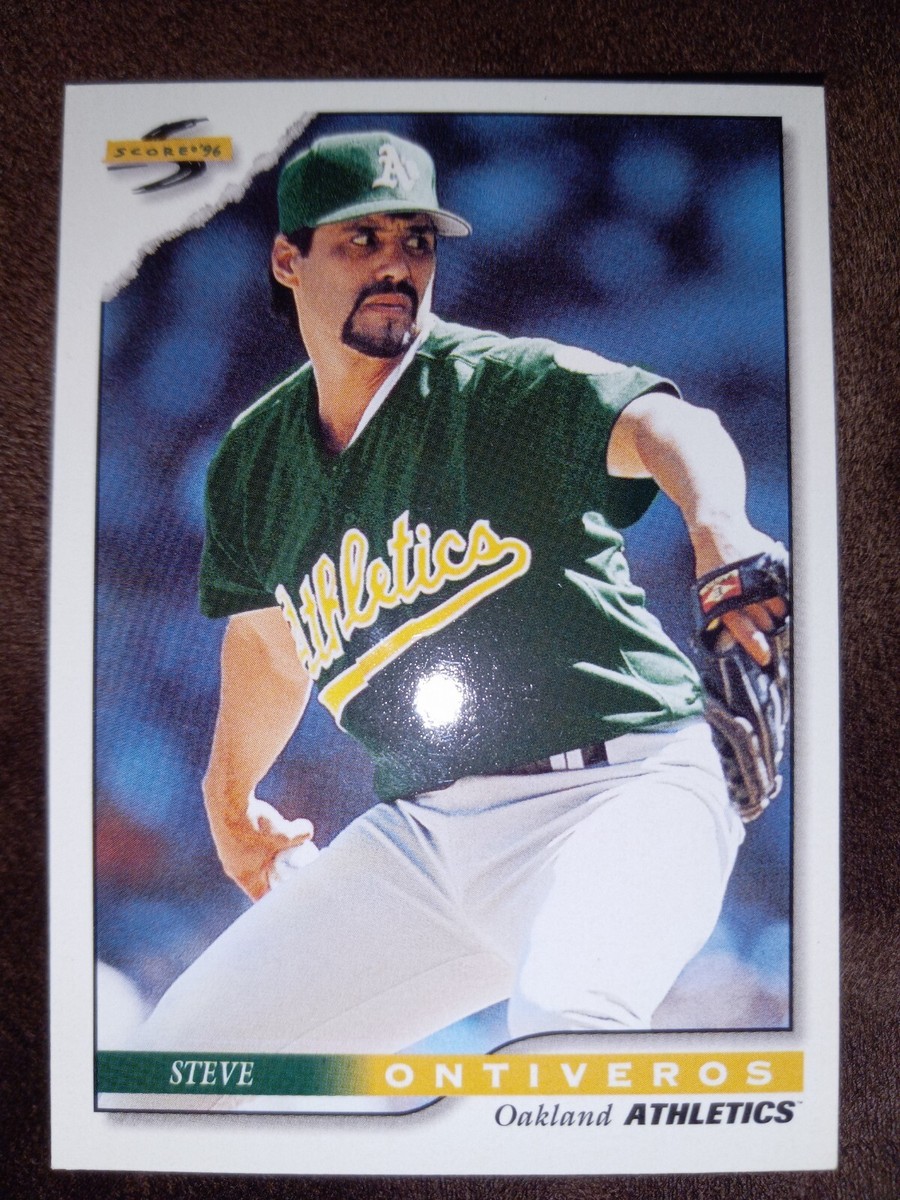 1995 Pinnacle Steve Ontiveros Pitcher Oakland Athletics Baseball