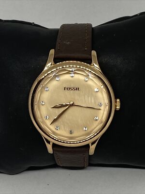 Fossil BQ3392 Women's Brown Leather Analog Dial Quartz Genuine Watch WO52