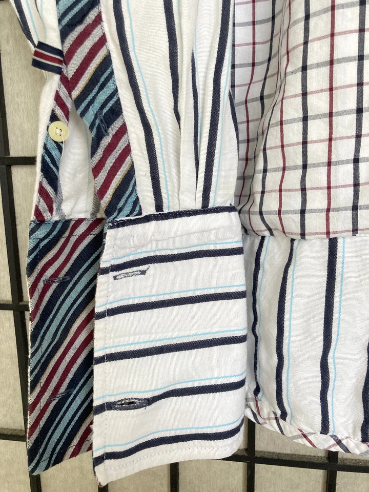 Рубашка хлопковая Phat Farm белая в полоску на пуговицах с длинным рукавом мужская размер XXL - Изображение 3 из 4