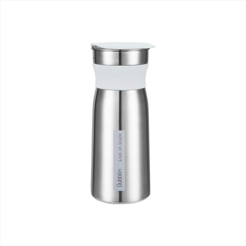Stainless Steel Sipper Water Bottle BPA Free Sports Water Bottle White 1250ML