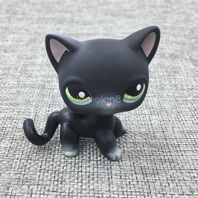 New Littlest Pet Shop Black Short Hair Siamese Cat Kitty Toys Kids