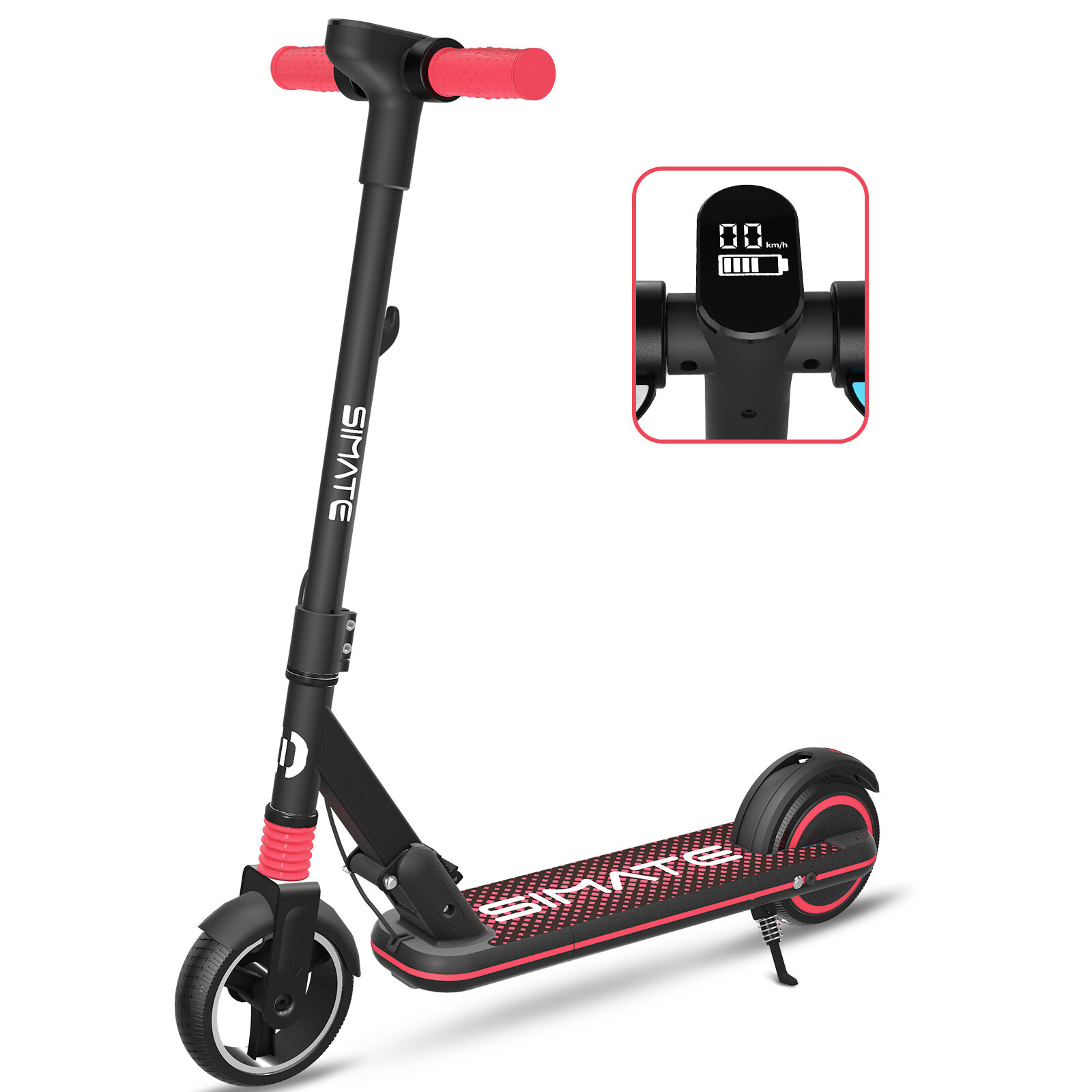 Kids Electric Scooter Foldable E-Scooter Ages 5+ 8.75mph 5.17 Miles Range Black