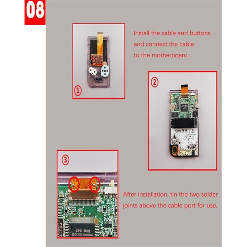 LCD Screen IPS Backlight For GBP Game Boy Pocket Game Console Internal Parts - Picture 10 of 13