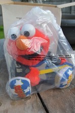 Rock Roll Elmo Sesame Street Musical Doll 1998 Electronic Sings Shakes Guitar