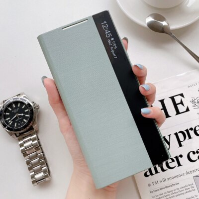 For Samsung Note20 ultra Smart View Cover Mirror Flip Leather Case EF-ZN985