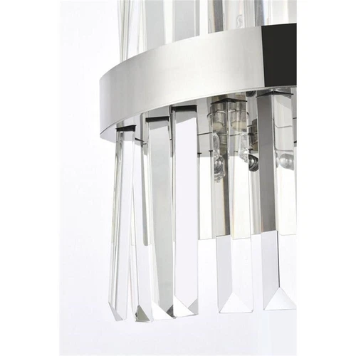 Elegant Lighting Serephina 8" Iron and Crystal Bath Sconce in Chrome - Picture 6 of 7