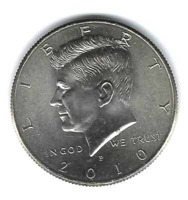 2010-P Brilliant Uncirculated Copper-Nickel Clad Copper Strike Half Dollar Coin!