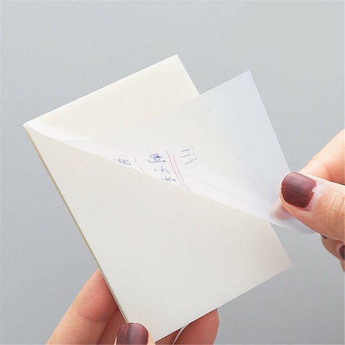 50Pcs/set Waterproof PET Transparent Sticky Notes Memo Pad Stickers Sticky