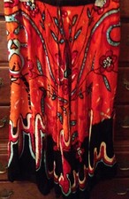 Vintage Novelty Print Skirt Made In India Size L