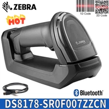 Zebral DS8178-SR0F007ZZCN 1D 2D Bluetooth Barcode Scanner w/Cradle &USB Cable