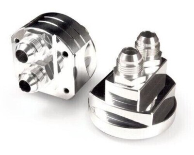 BLOX BXGA-00115-PO Oil Filter Relocation Kit CNC Billet Polished Universal -10AN